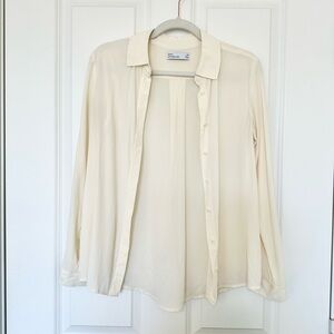 Grana 100% Silk Button Down Shirt Modern Minimalist